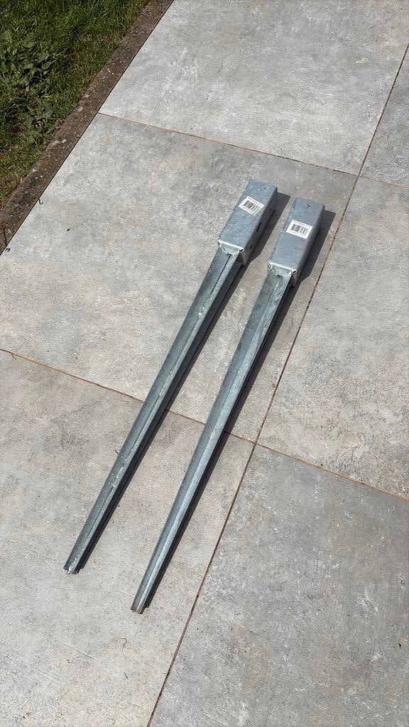 Paalhouder punt 2 stuks, Tuin en Terras, Ophalen, Nieuw, Metaal, Overige typen
