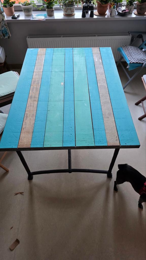 Smeedijzeren tafel handgemaakt, Ophalen