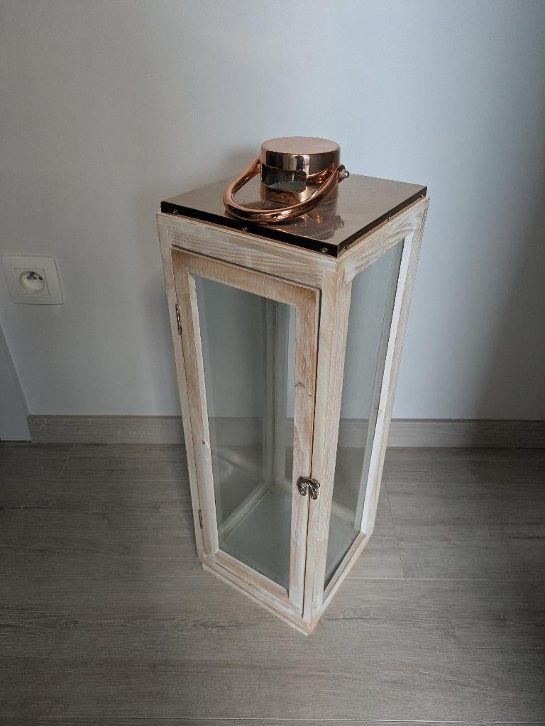 (NIEUW) Windlicht, Ophalen of Verzenden, Nieuw, Hout, Kaars