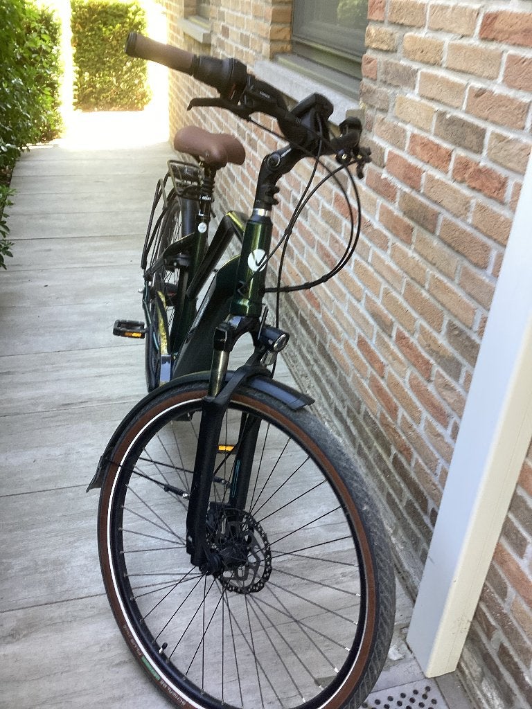 herenfiets electrisch, Fietsen en Brommers, Gebruikt, 47 tot 51 cm, 50 km per accu of meer, Ophalen