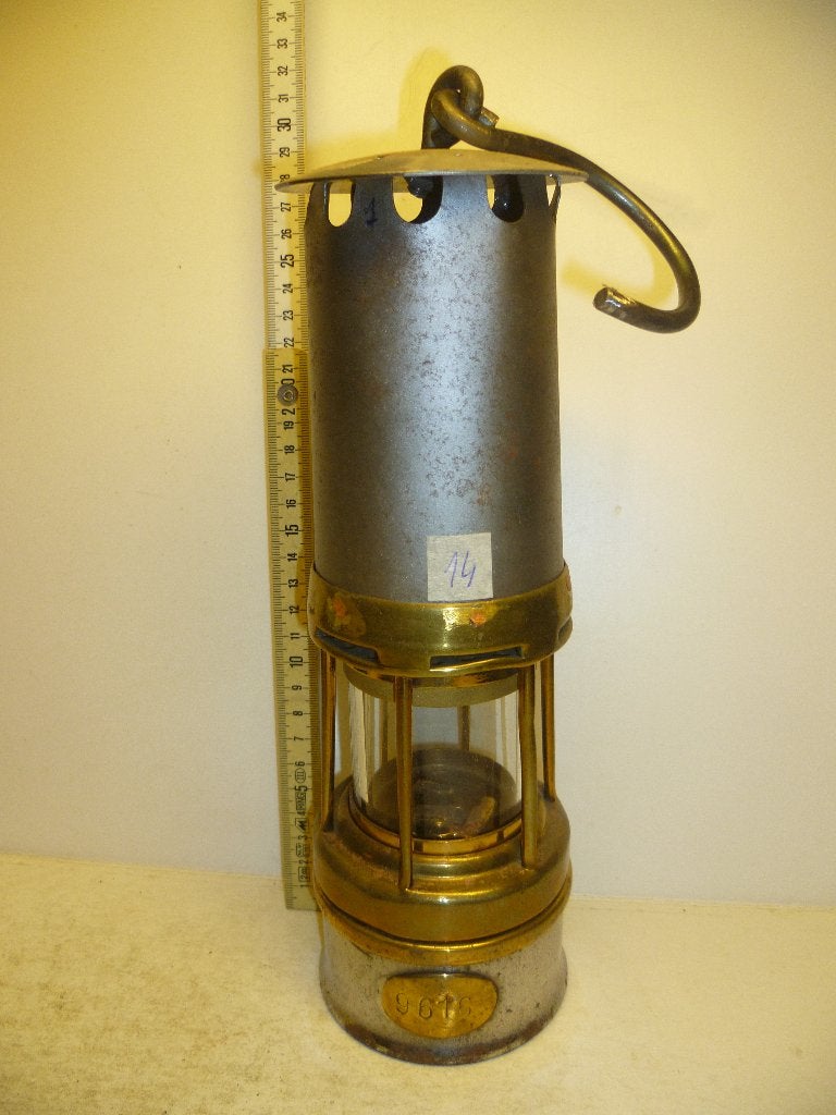 Mijnlamp nr. 9616 Compleet met glaasje Schottugen Jenna Glas, Enlèvement ou Envoi