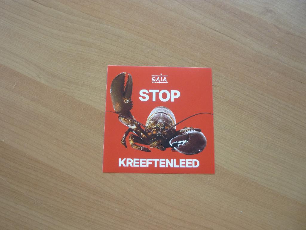 Gratis Sticker Gaia Stop kreeftenleed, 11x11 cm, Ophalen
