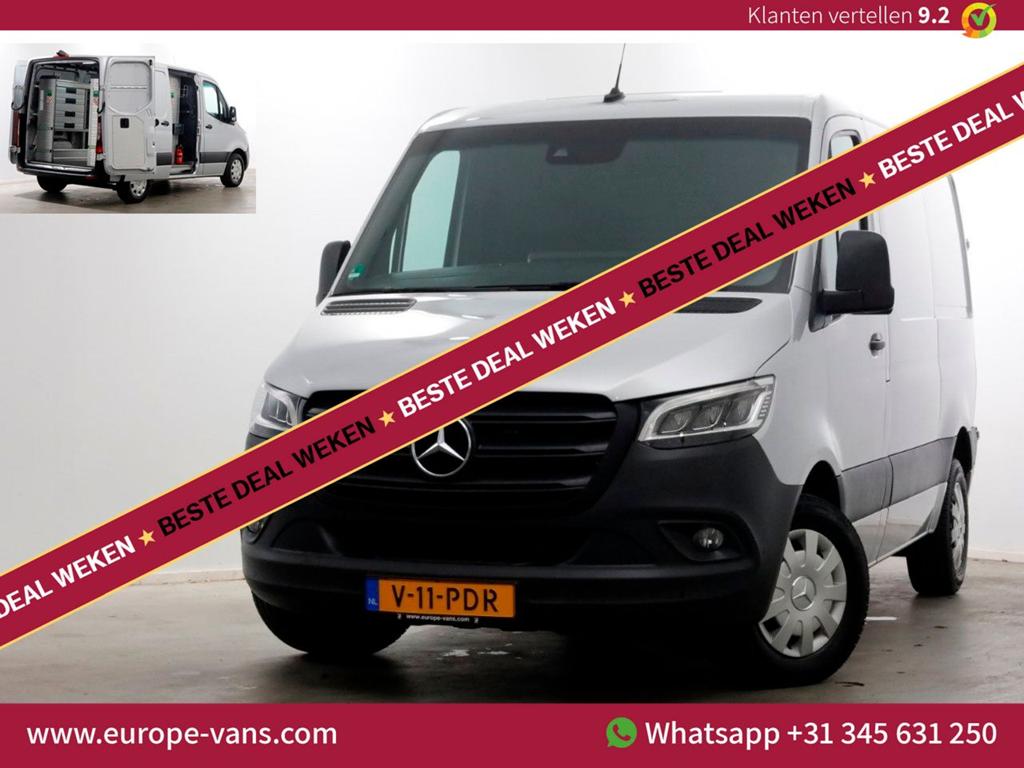 Mercedes-Benz Sprinter 314 CDI 143pk E6 9G Automaat L1H1 LED, Autos, Argent ou Gris, Achat, Entreprise, Carnet d'entretien