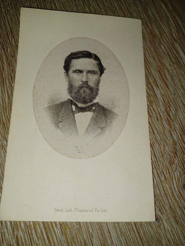 doodsprentje litho van loo ryelandt brugge +1877, Collections, Enlèvement ou Envoi