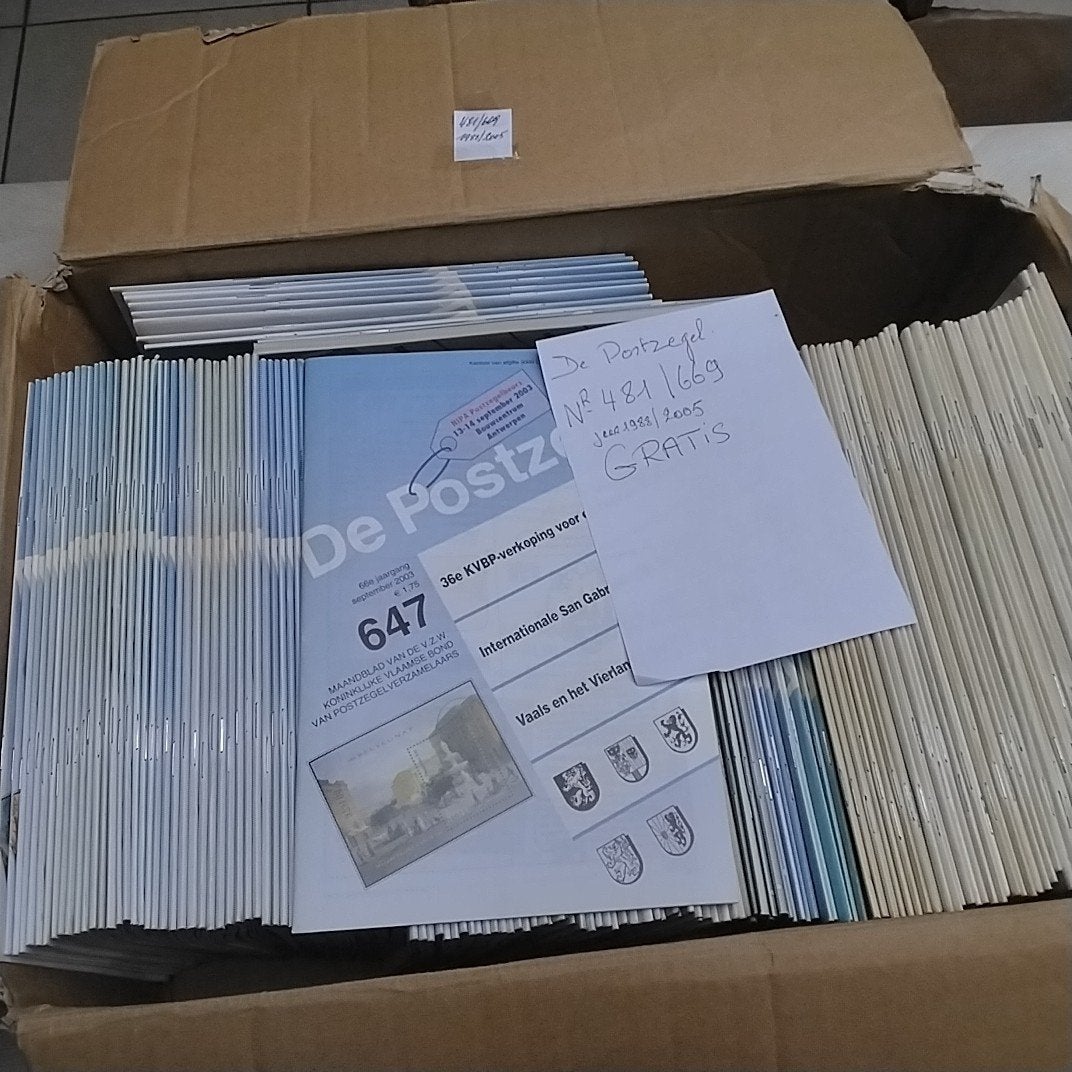 DE POSTZEGEL nr.481/669  Gratis, Ophalen