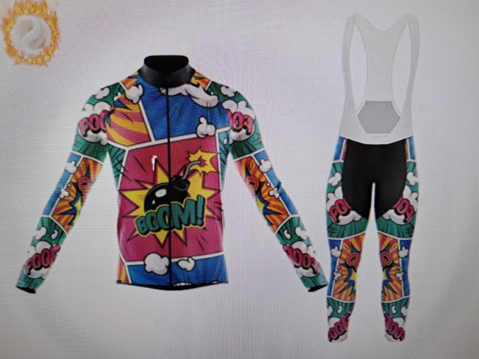 winter fietskleding met vrolijke kleuren en print, Heren, Nieuw, Ophalen of Verzenden, XL