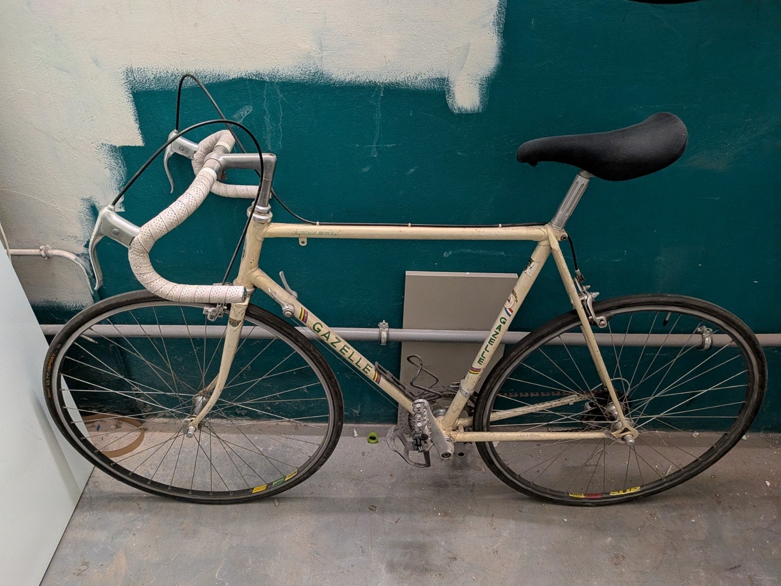 Gazelle champion mondial retrokoersfiets 1982, Enlèvement, Frein sur jante, Gazelle
