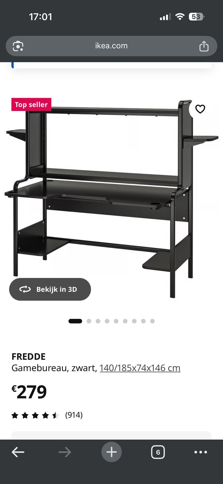 Bureau ikea gratis, Ophalen, Gebruikt