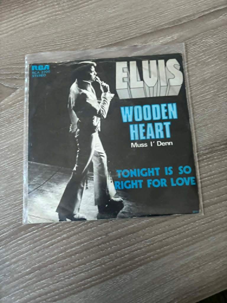 Elvis single, Wooden heart/tonight is so right for love,, CD & DVD, Vinyles | Rock, Enlèvement ou Envoi, 7 inch, Rock 'n' roll