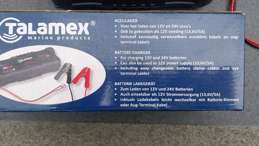 Talamex Smart Battery Charger 10A (12V / 24V)., Ophalen of Verzenden, Gebruikt, Oplaadbaar