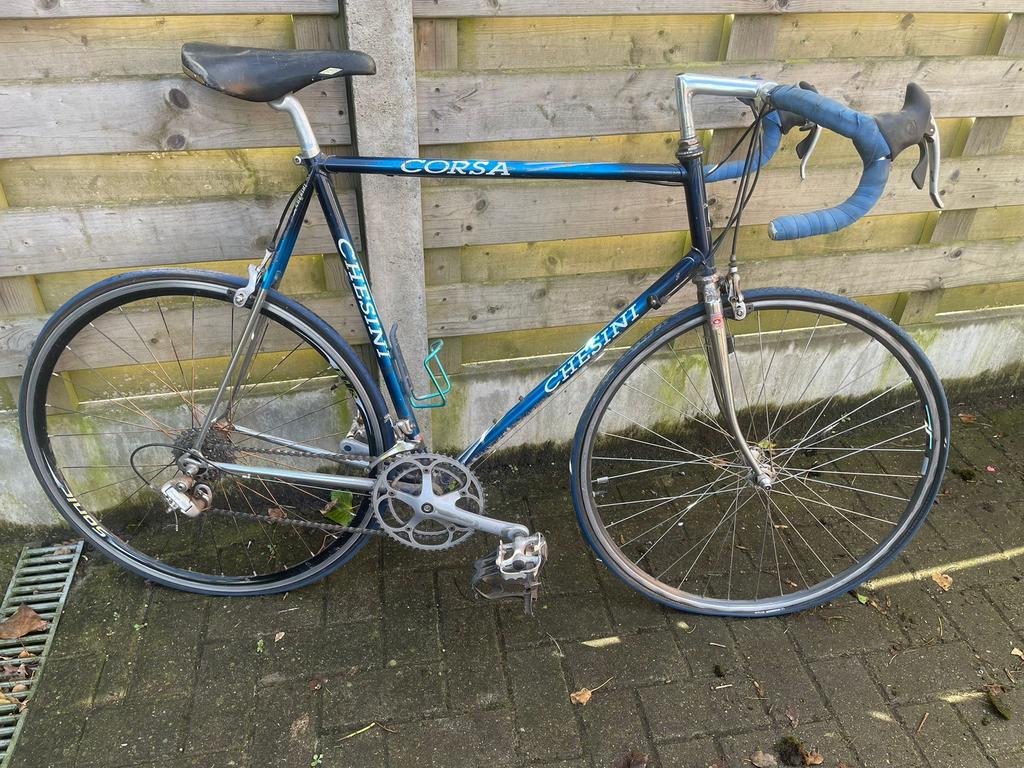 Retro chesini corsa koersfiets, Fietsen en Brommers, Ophalen, Gebruikt