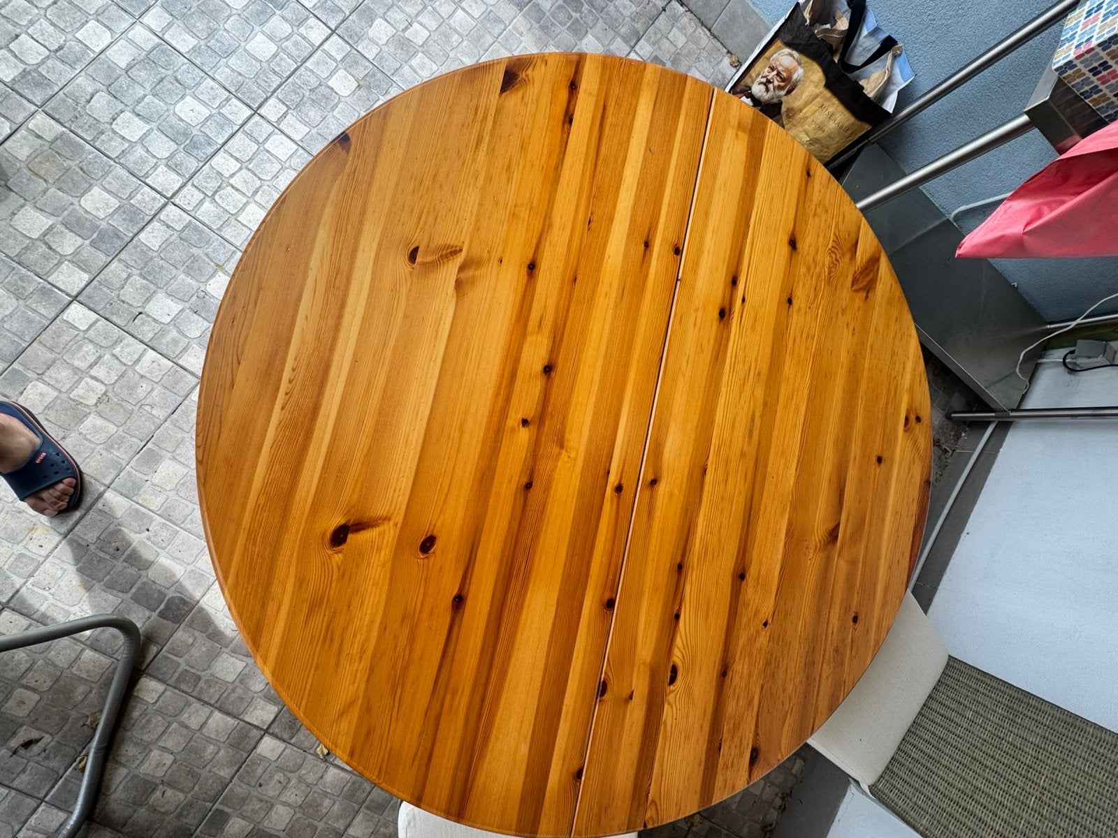 Table en bois massif extensible, Jardin & Terrasse, Enlèvement, Comme neuf, Bois