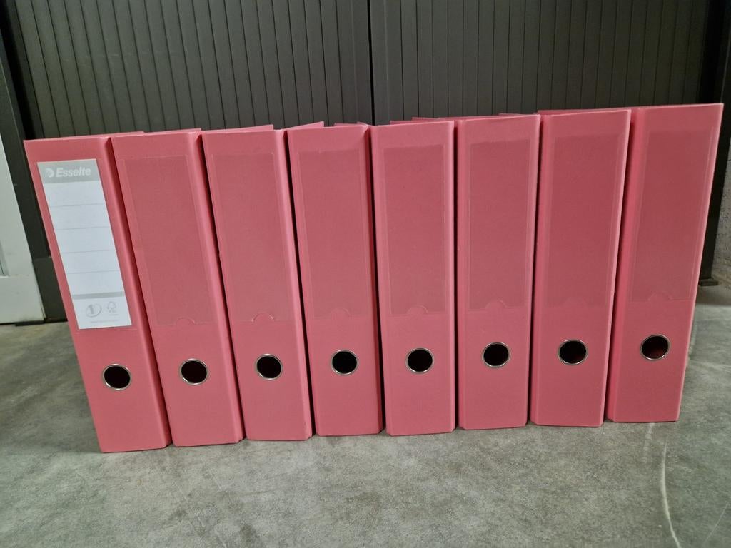Set van 8 brede ringmappen - roos, Ophalen