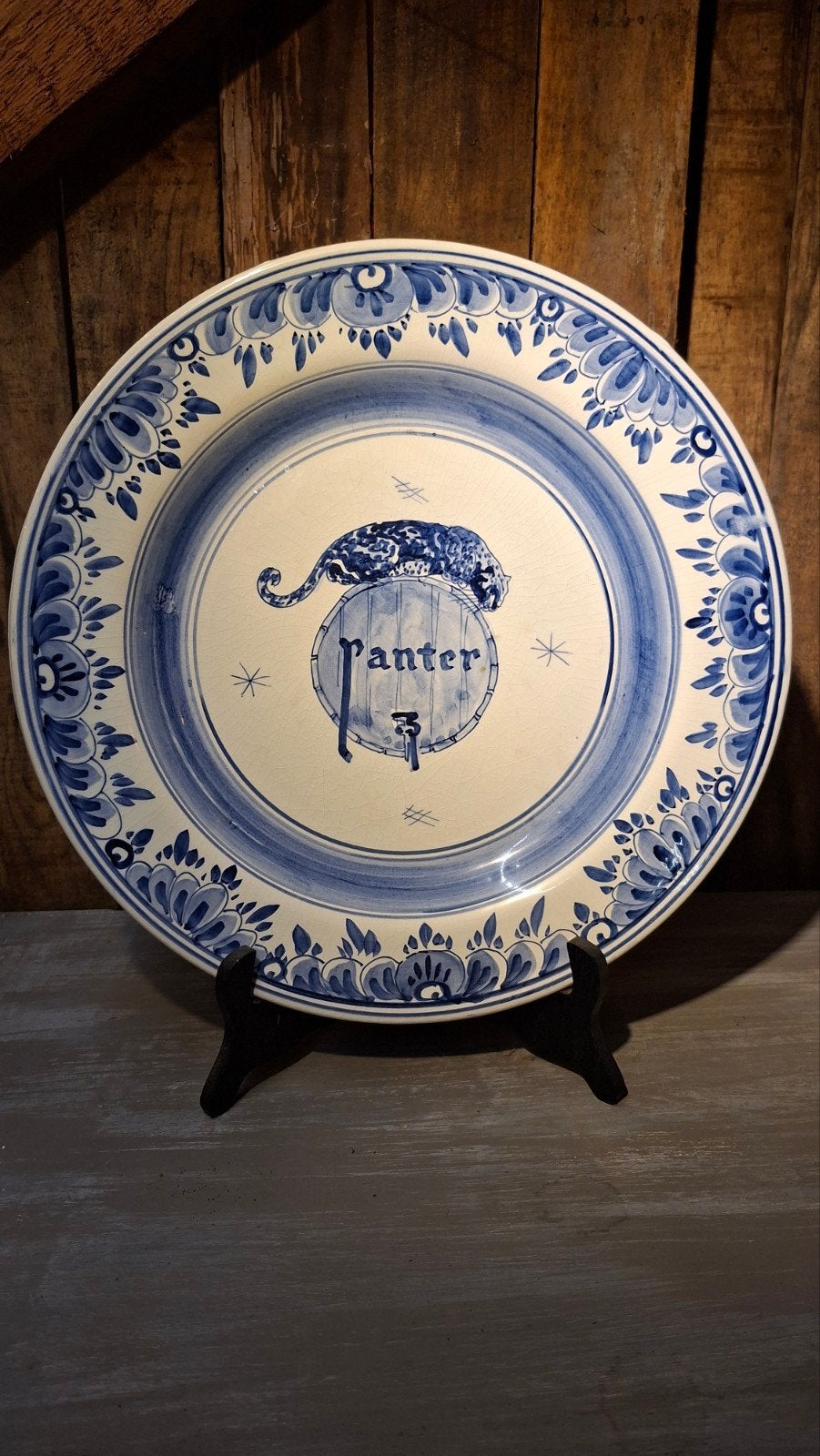 Panter Urtyp bord Delfts blauw, Verzamelen, Ophalen