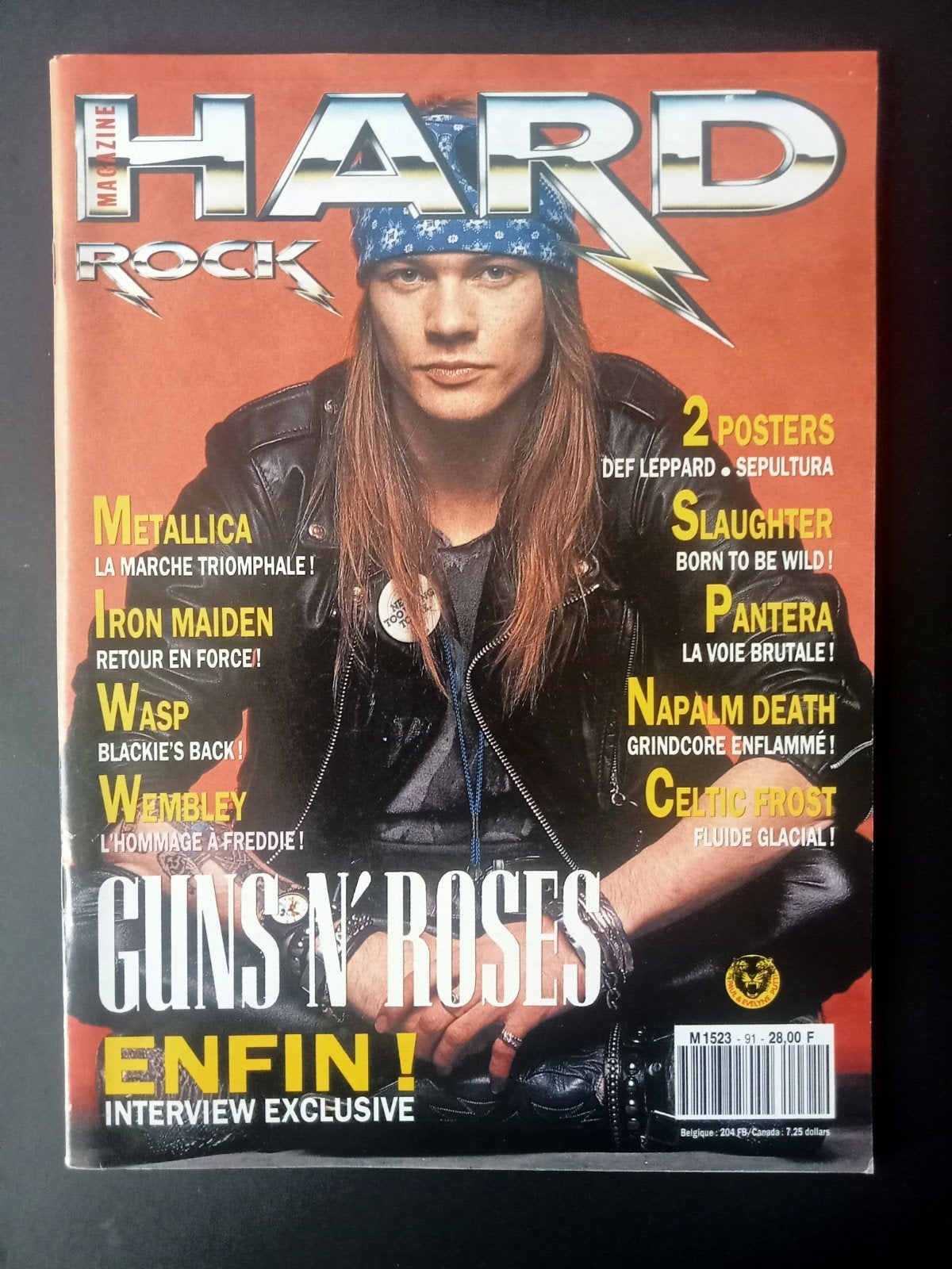 Guns&Roses, magazine French Hard Rock 1992, CD & DVD, Vinyles | Hardrock & Metal, Enlèvement ou Envoi, Hard rock
