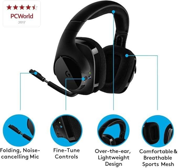 Logitech G533 Draadloze Gaming Headset, Informatique & Logiciels, Enlèvement ou Envoi, Casque gamer, Logitech, Utilisé