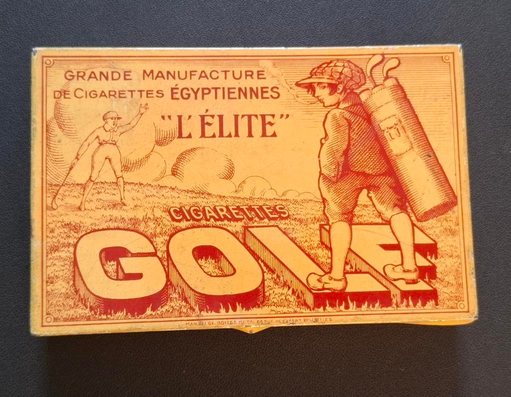 Belle boîte à tabac. Cigarettes golf., Enlèvement ou Envoi