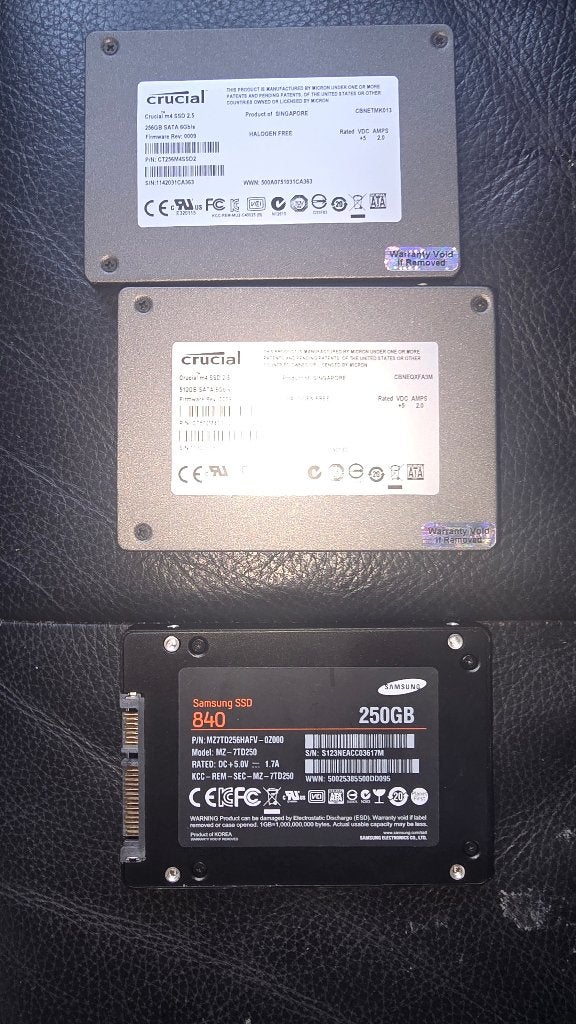 SSD Samsung - crucial 256gb - 512gb état neuf, Enlèvement ou Envoi, Interne, 1024 gb, Comme neuf