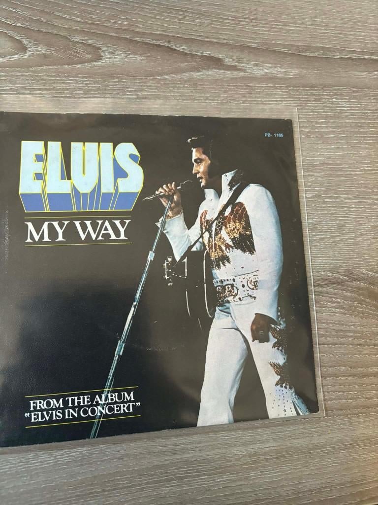 Elvis single, My way/America, Belgische persing,orange label, Cd's en Dvd's, Vinyl Singles, Gebruikt, 7 inch, Single, Ophalen of Verzenden