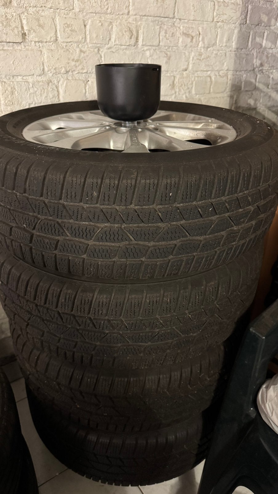 215/60/17 | Continental Mercedes d’origine, Pneus et Jantes, 17 pouces, Enlèvement, Pneus hiver