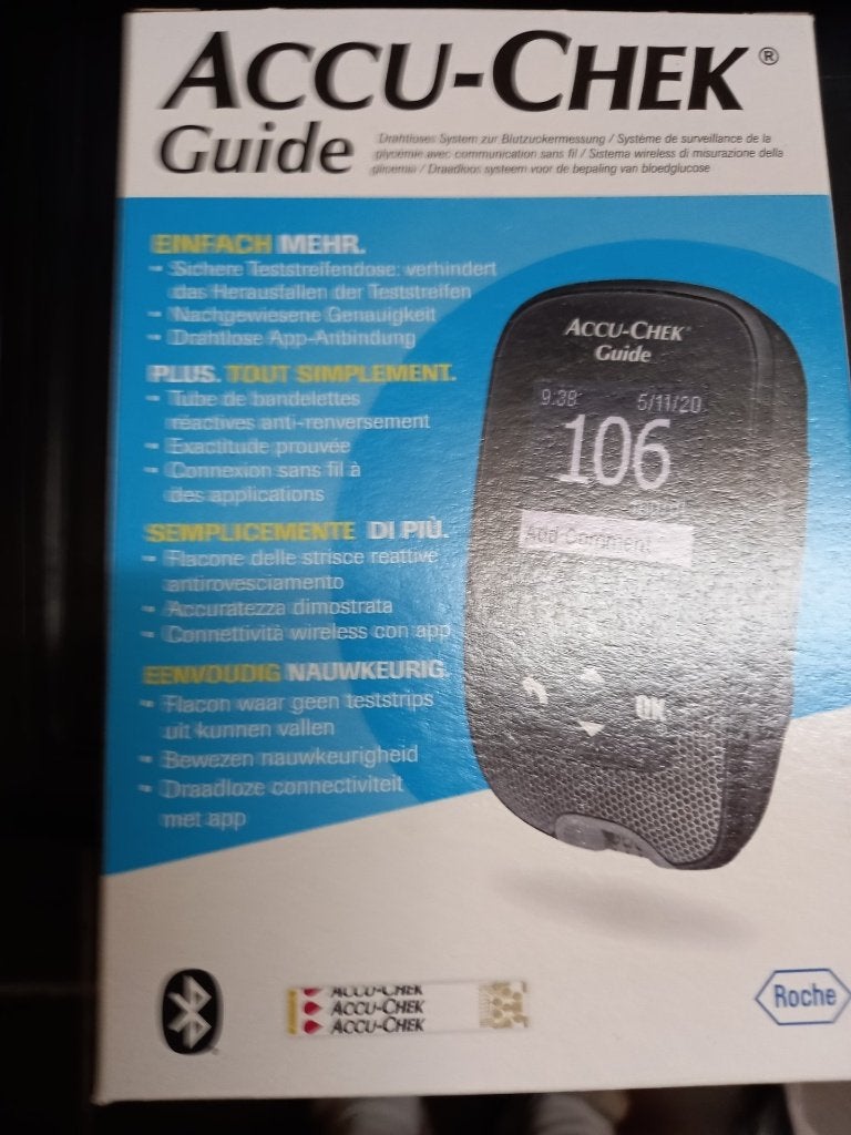 glucosemeter Accu-Chek Guide + strips + lancetten = 25 euro, Divers, Matériel Infirmier, Neuf, Enlèvement