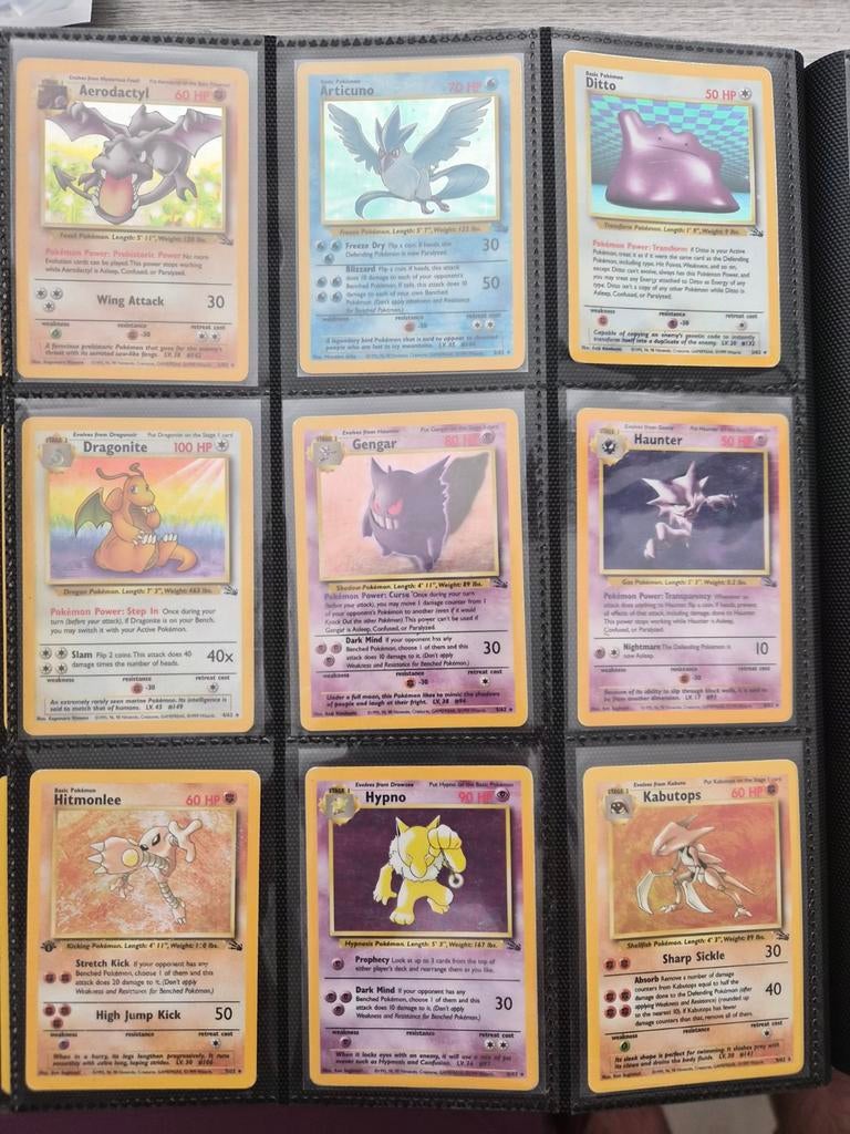 Complete fossil set Engels 62/62, Ophalen of Verzenden, Gebruikt, Meerdere kaarten, Foil