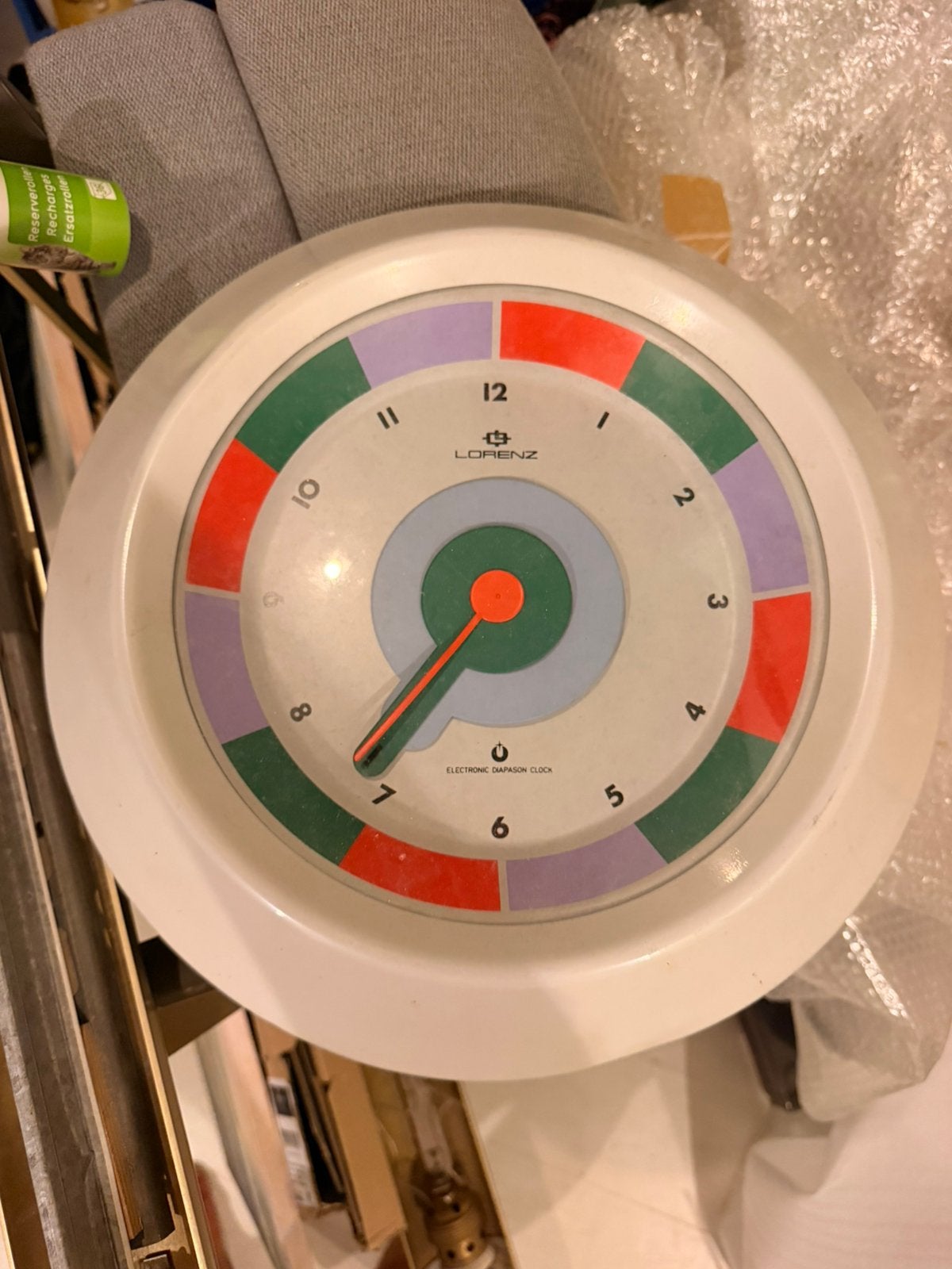 Horloge design Lorenz Arcobaleno –Albert Leclerc – Space Age, Enlèvement