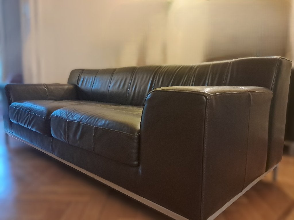 Canapé et chaise longue, Ikea Kramfors, Maison & Meubles, 200 à 250 cm, Enlèvement, Utilisé, Cuir