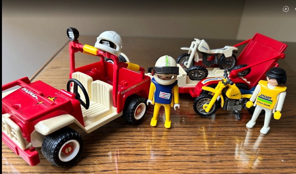 Playmobil - Racing team Moto cross, Kinderen en Baby's, Speelgoed | Playmobil, Ophalen, Zo goed als nieuw, Complete set
