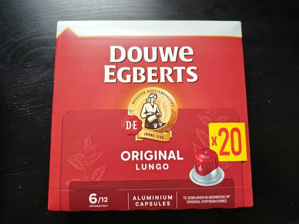 douwe egberts lungo original 20 koffiecups x 5, Electroménager, Enlèvement, Neuf, Douwe Egberts, Grains de café