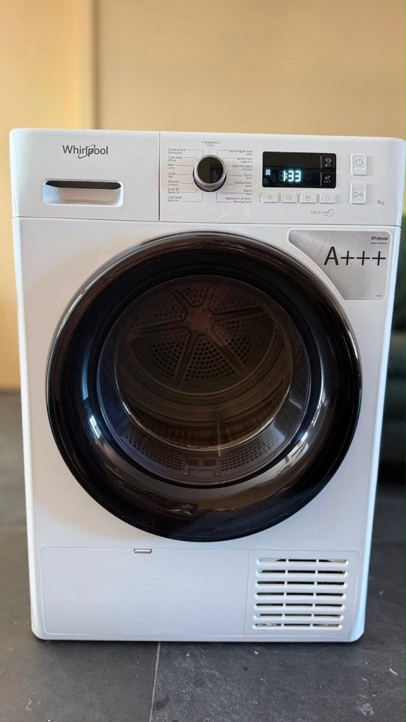 Sécheuse à pompe à chaleur Whirlpool 8 kg -A++ Très bon état, Electroménager, Chargeur frontal, Enlèvement, Utilisé, À condensation