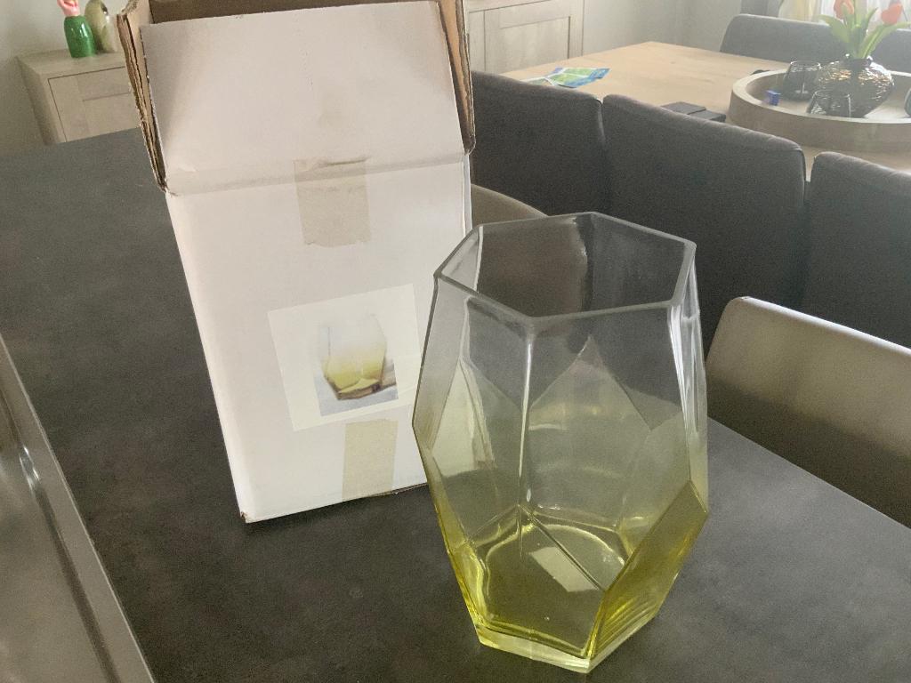 Vazen, Huis en Inrichting, Woonaccessoires | Vazen, Ophalen, Nieuw, Oranje, Glas