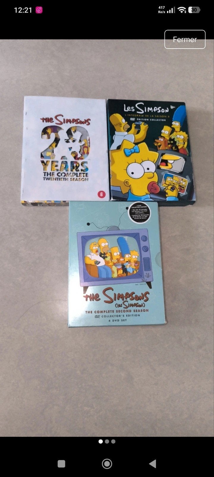 Lot de coffrets DVD les Simpsons - saison 2, 8 et 20, CD & DVD, DVD | TV & Séries télévisées, À partir de 6 ans, Enlèvement ou Envoi