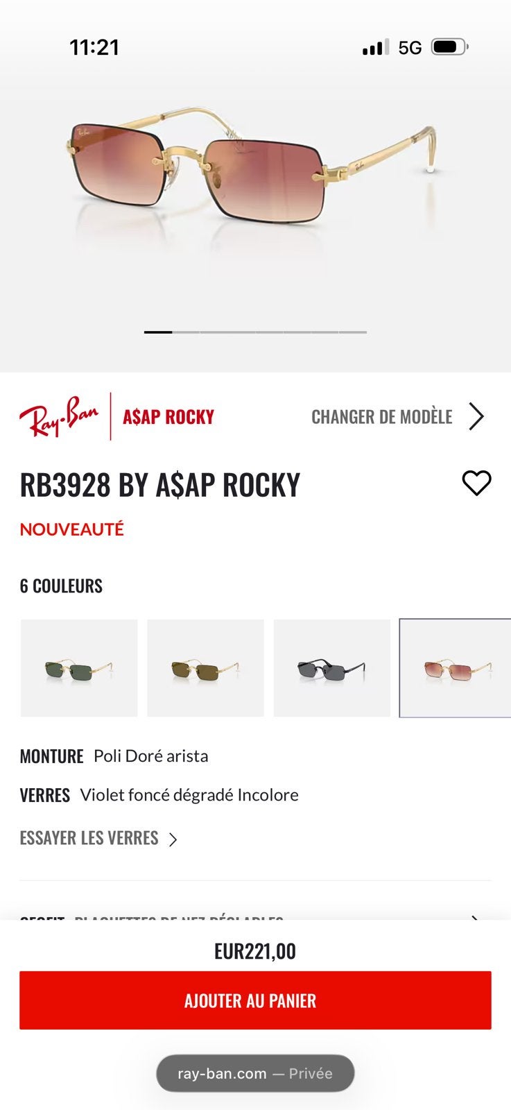Lunette ray ban asap rocky, Handtassen en Accessoires, Zonnebrillen en Brillen | Dames, Ophalen, Zonnebril, Paars, Nieuw