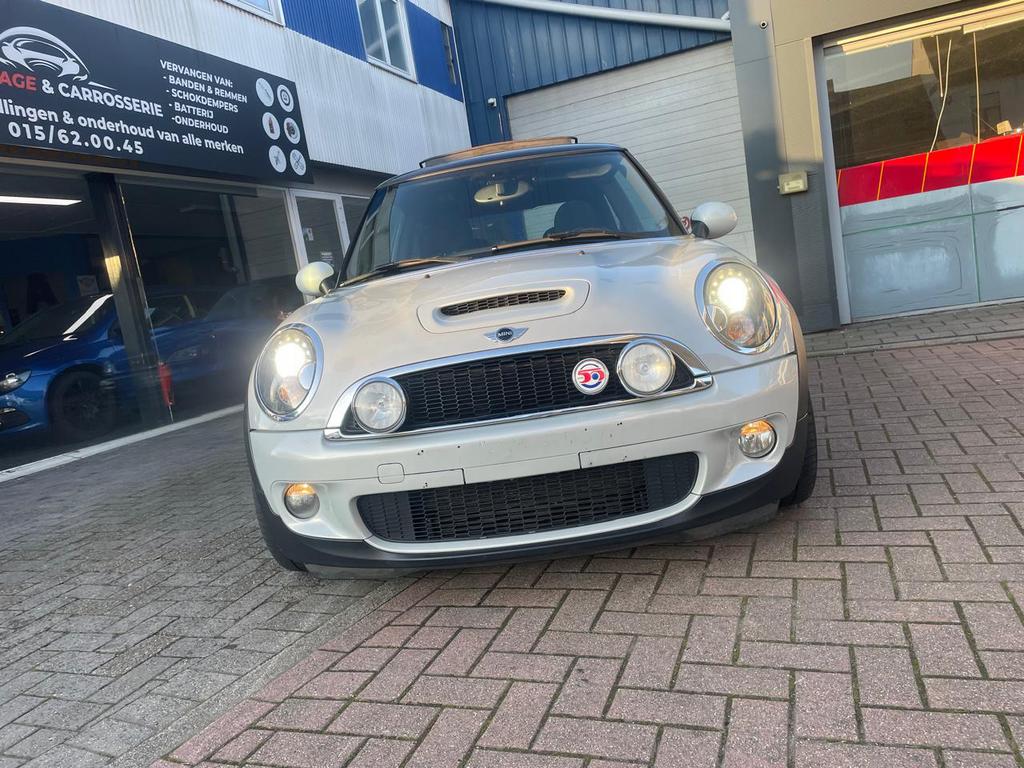 Mini Cooper S 1.6 - BENZINE - AIRCO - 106.000km - 2010, Auto's, 4 zetels, 149 g/km, Leder en Stof, Wit