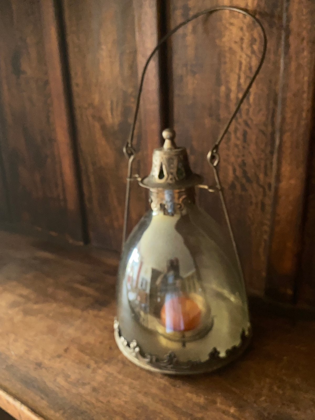 Lanterne bougeoir, Antiquités & Art, Enlèvement ou Envoi, Verre