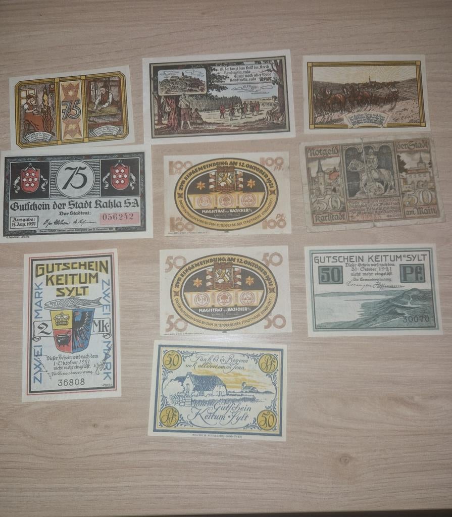 Lot noodgeld 9 duitsland, Ophalen of Verzenden, Duitsland