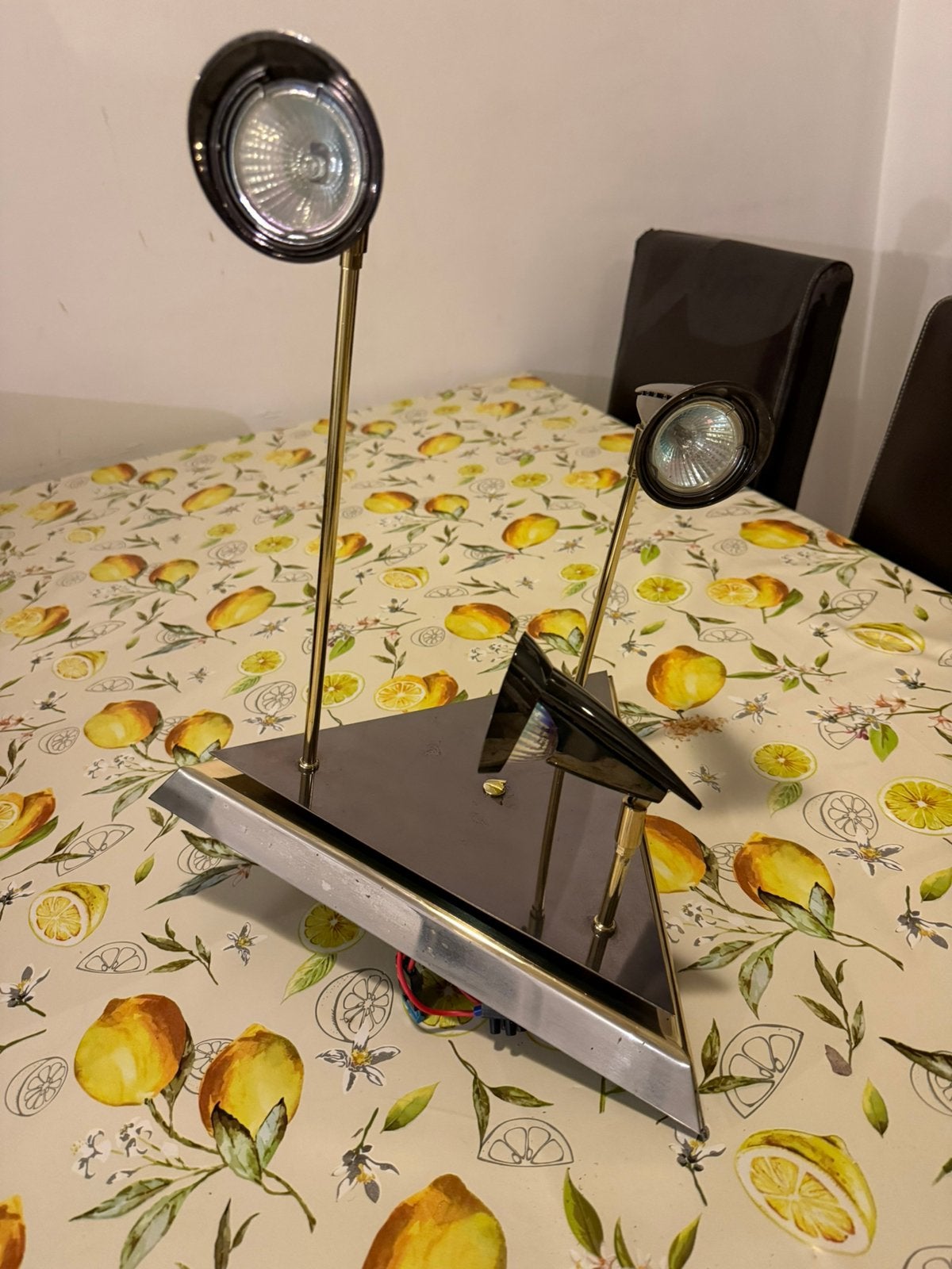 Superbe lampe vintage Space Age – 3 spots orientables, Enlèvement, Utilisé, Métal, Vintage