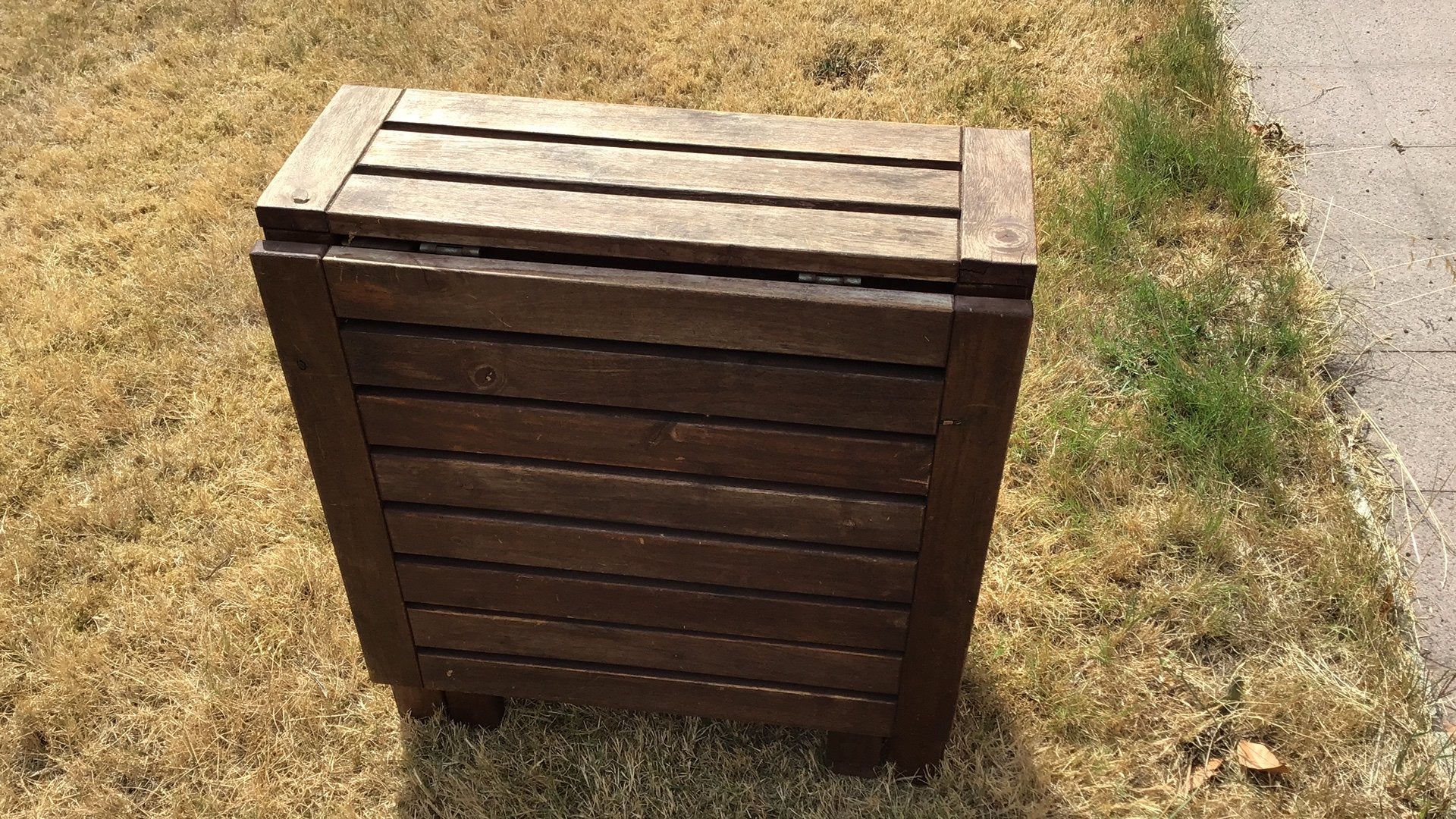 Opklapbare houten buiten tafel, Tuin en Terras, Tuintafels, Ophalen, Zo goed als nieuw