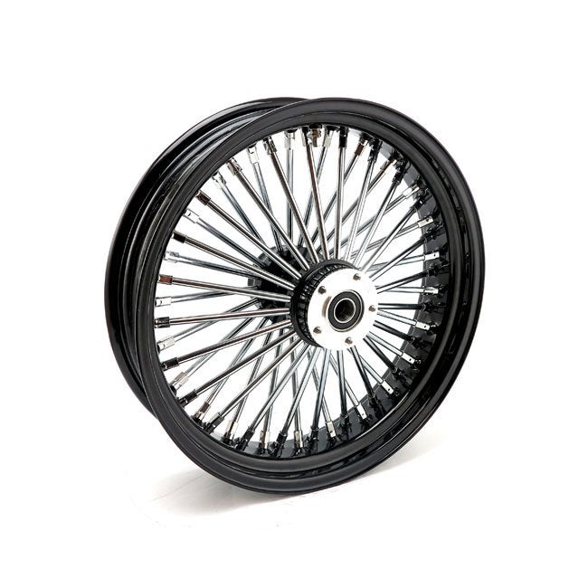 Fat spokes voorwiel zwart 3.5 x 18 met 25mm lagers, Motoren, Ophalen, Petroleumhavenweg 26, Info@taco-motos.com, Nieuw