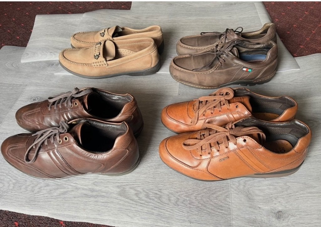 Lot de chaussures hommes (4 paires)., Envoi, Porté, GEOX,mocassin…etc., Chaussures de marche