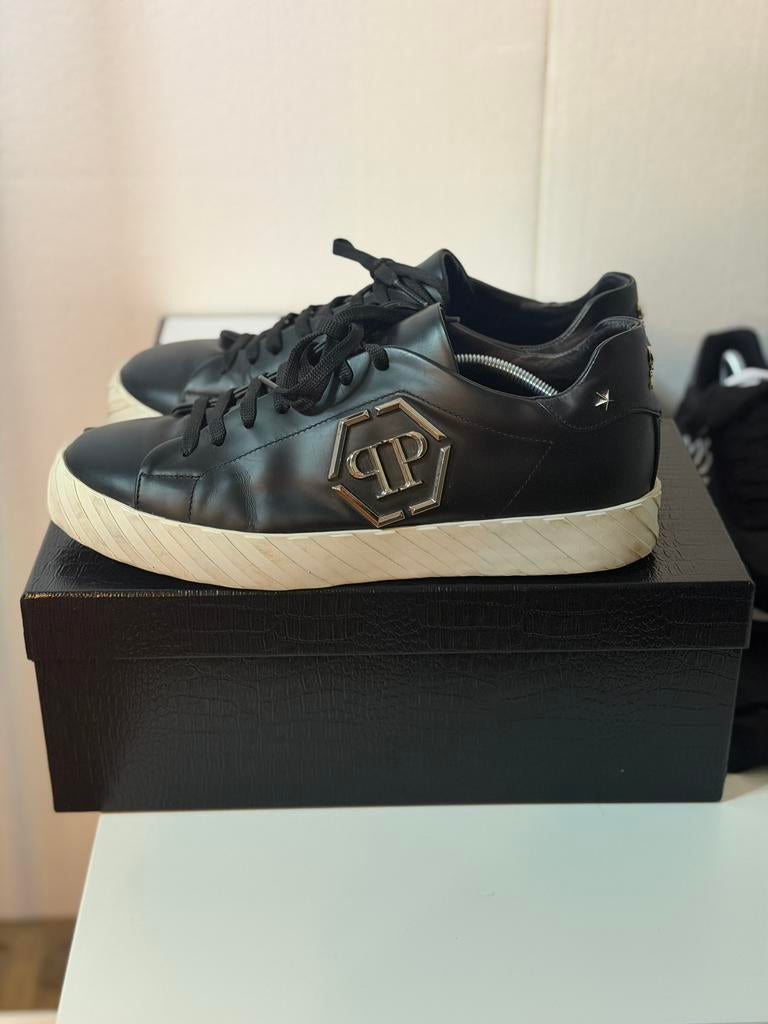 Philipp Plein noires EU 43 (pour 43/44) — Ensemble complet, Enlèvement ou Envoi, Comme neuf, Baskets