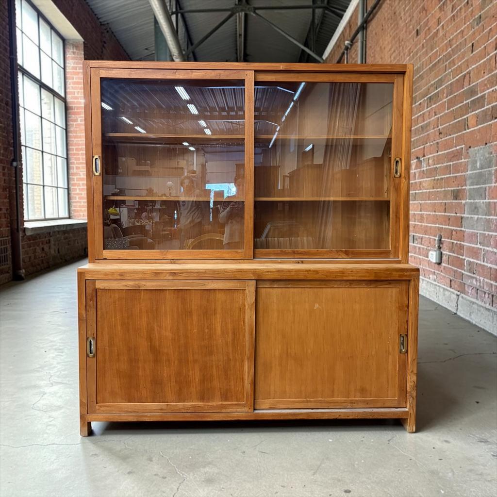 Vitrine/buffet/armoire vintage en bois, Enlèvement, Comme neuf, Armoire