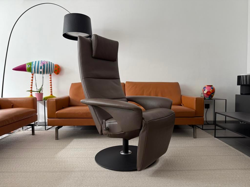 2x JORI Felini Relax Mono-Move (L/Maxi), Huis en Inrichting, Fauteuils, Ophalen of Verzenden, Zo goed als nieuw, Leer, Leolux durlet benz vitra hukla stressless minotti fritz hansen