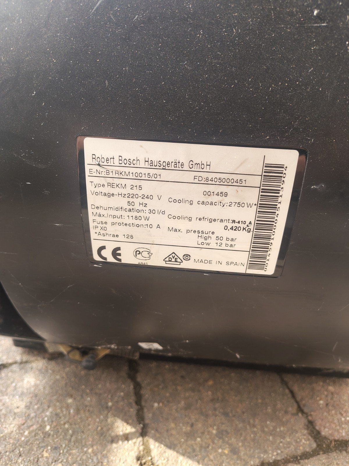 bosh Mobil airco, Enlèvement