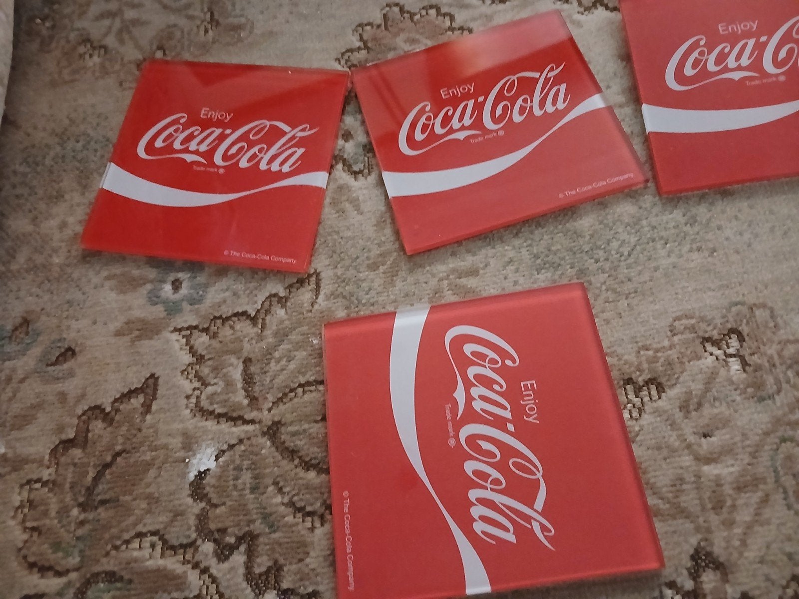 Onderzetters coca cola 4 stuks, Ophalen