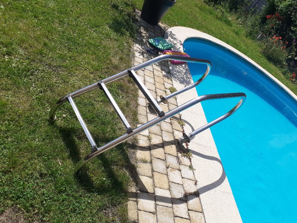 Zwembadtrap rvs, Tuin en Terras, Ophalen, Zo goed als nieuw, Ladder