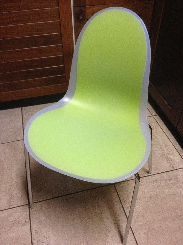 Stoel design Apple Style groen en witte kunststof burostoel, Ophalen, Stoel, Groen, Kunststof