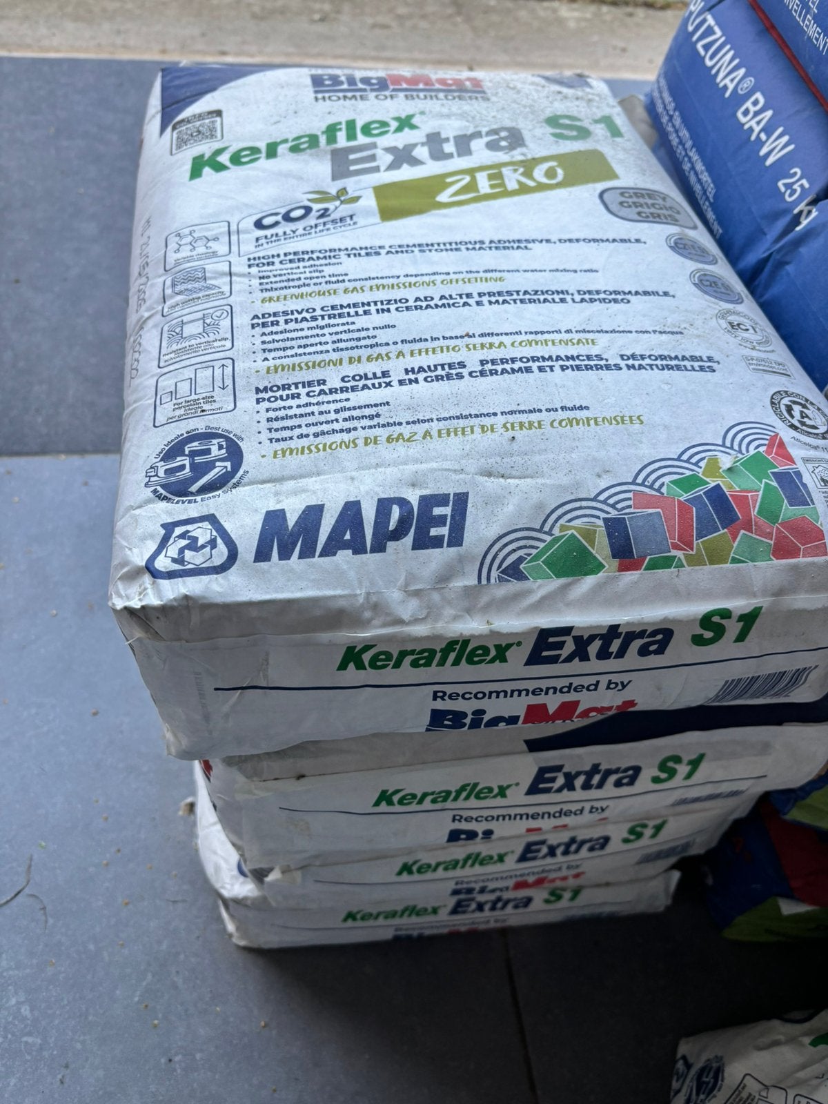Colle flex carrelage Mapei Keraflex extra S1, Enlèvement, Neuf, Autres types