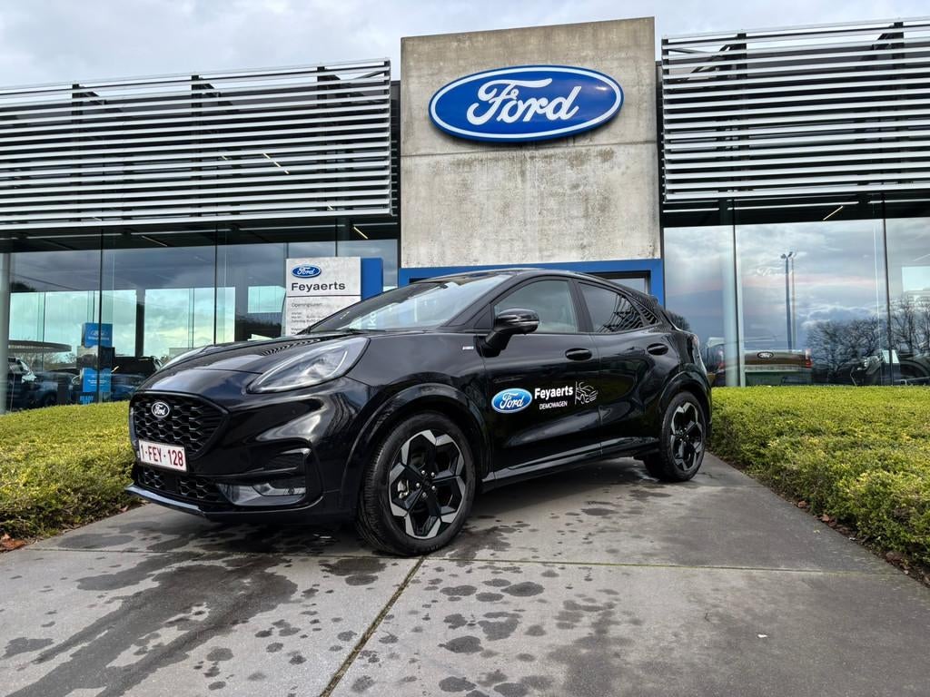 Ford Puma EcoBoost mHEV ST-Line X AUT / Demowagen (bj 2024), Auto's, Ford, Automaat, Leder en Stof, Zwart, Bedrijf